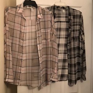 SALE! 2 Old Navy, sheer blouses, size Small Tall